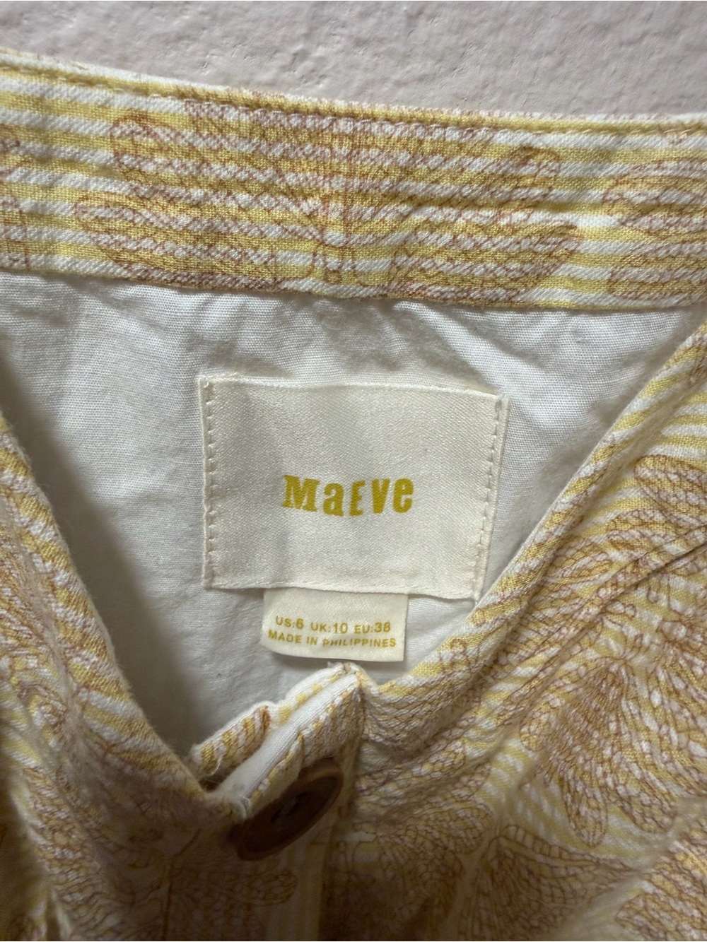 Maeve Yellow Button-Front Mini Sundress - Picture 4 of 5